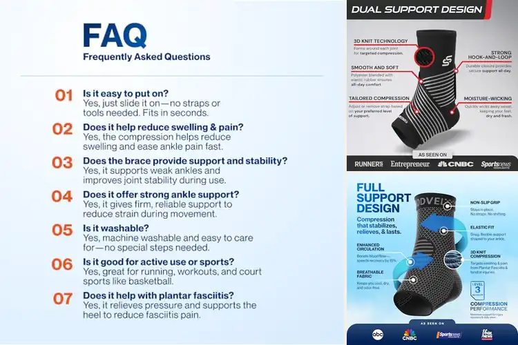 Detailed view of 10 Best Athletic Ankle Sleeves Support & Speed Recovery