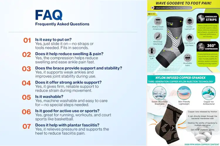 Detailed view of 10 Best Compression Ankle Sleeves: Find Relief Now