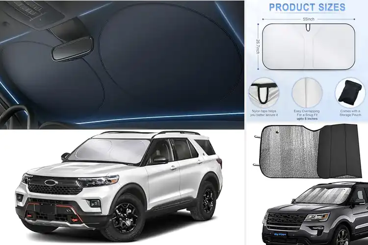 Detailed view of 10 Best Folding Sun Shades to Keep Your Car Cool & Comfy